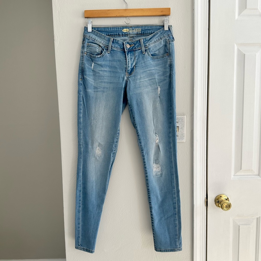 Old Navy The Rockstar skinny distressed jeans sz: 8R